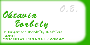 oktavia borbely business card